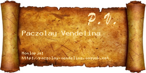 Paczolay Vendelina névjegykártya